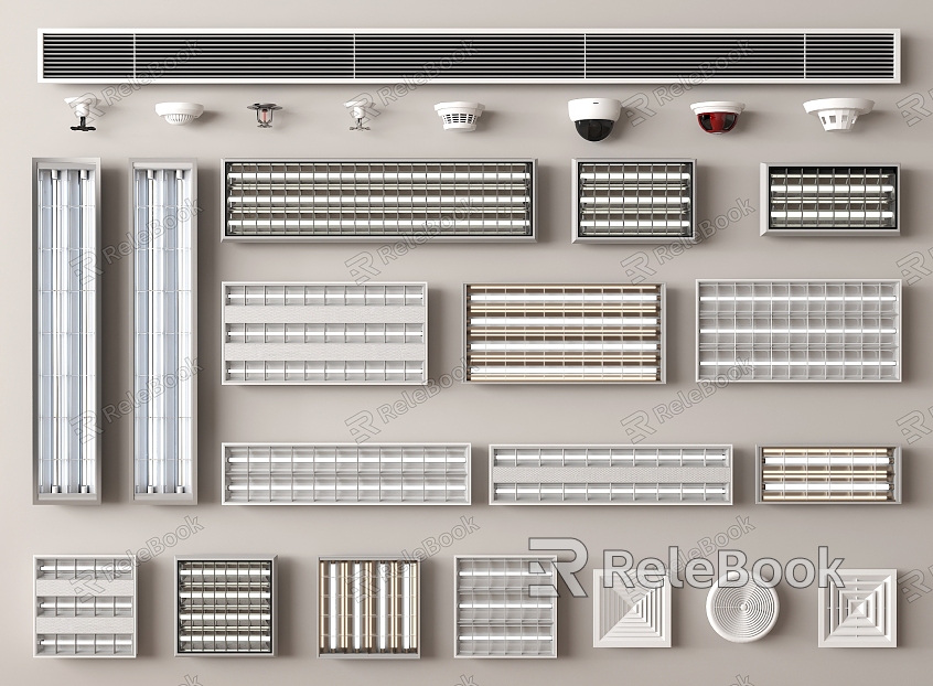 Grille lamp grille lamp air conditioner air outlet exhaust port aluminum gusset plate air outlet central air conditioner model