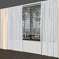 Light Sheer Curtains And Dark Drapes On Indoor Window With Natural Light And Wooden Floor