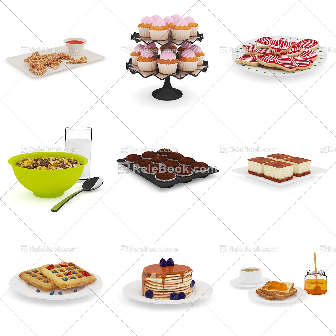 Modern Food 3d model