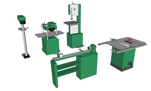 Modern Industrial LOFT Equipment Woodworking Machine 3d model