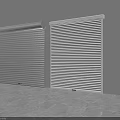 Storefront Roller Shutter Doors Silver and White Modern Exterior Design for Commercial Use