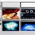 Modern Projection Curtain Projection Curtain Projector 3d model