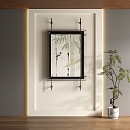 New Chinese Style Bamboo Decorative Painting 3d model