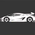 Stunning White Sports Car Featuring Aerodynamic Body And Rear Spoiler Design