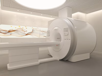 Hospital Outpatient Clinic With Modern MRI Machine In Diagnostic Area 3d model