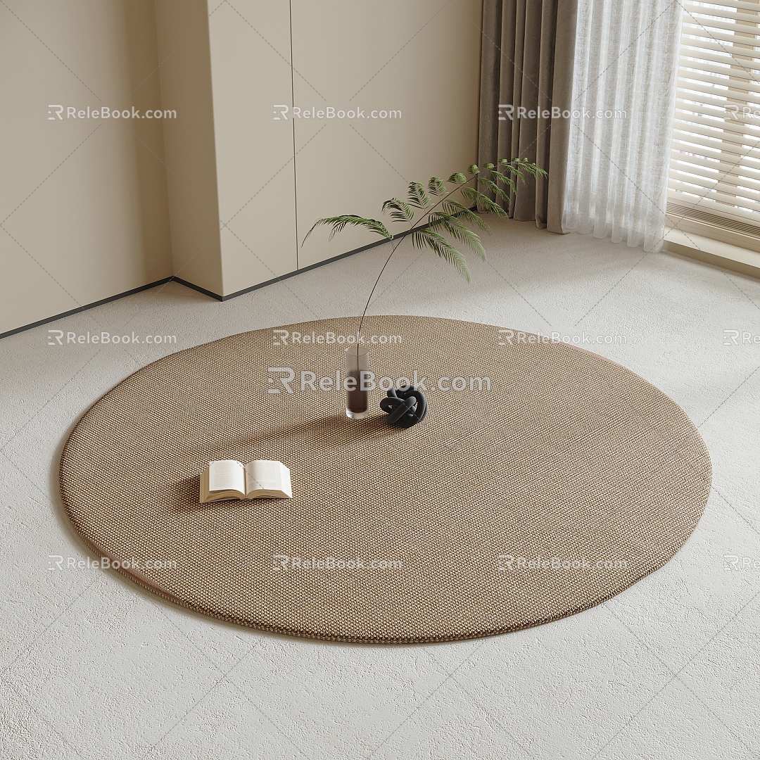 Round carpet 3d model