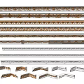 Various Decorative Crown Molding Designs With Gold Accents White Styles And Corner Pieces