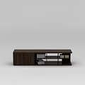 Technology Exhibition Hall Wooden Storage Display Cabinet With Compartments Shelves And Books