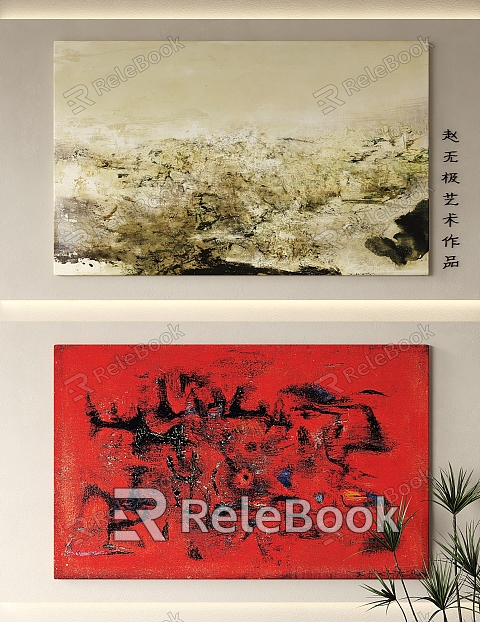 Zhao Wuji Decorative Painting High-end Art Abstract Painting and Oil Painting model