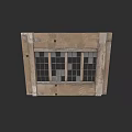 Vintage Carved Lattice Window With Intricate Patterns And Stone Frame 3d model