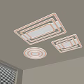 Modern Geometric Ceiling Lights Design With LED Strips And Multiple Shapes On Ceiling