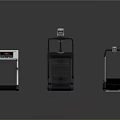Different Home Fitness Equipment With Treadmills Step Machines And Digital Panels