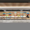 Liquor and Tobacco Store Interior Featuring Bright Lighting Neat Shelves And Various Products