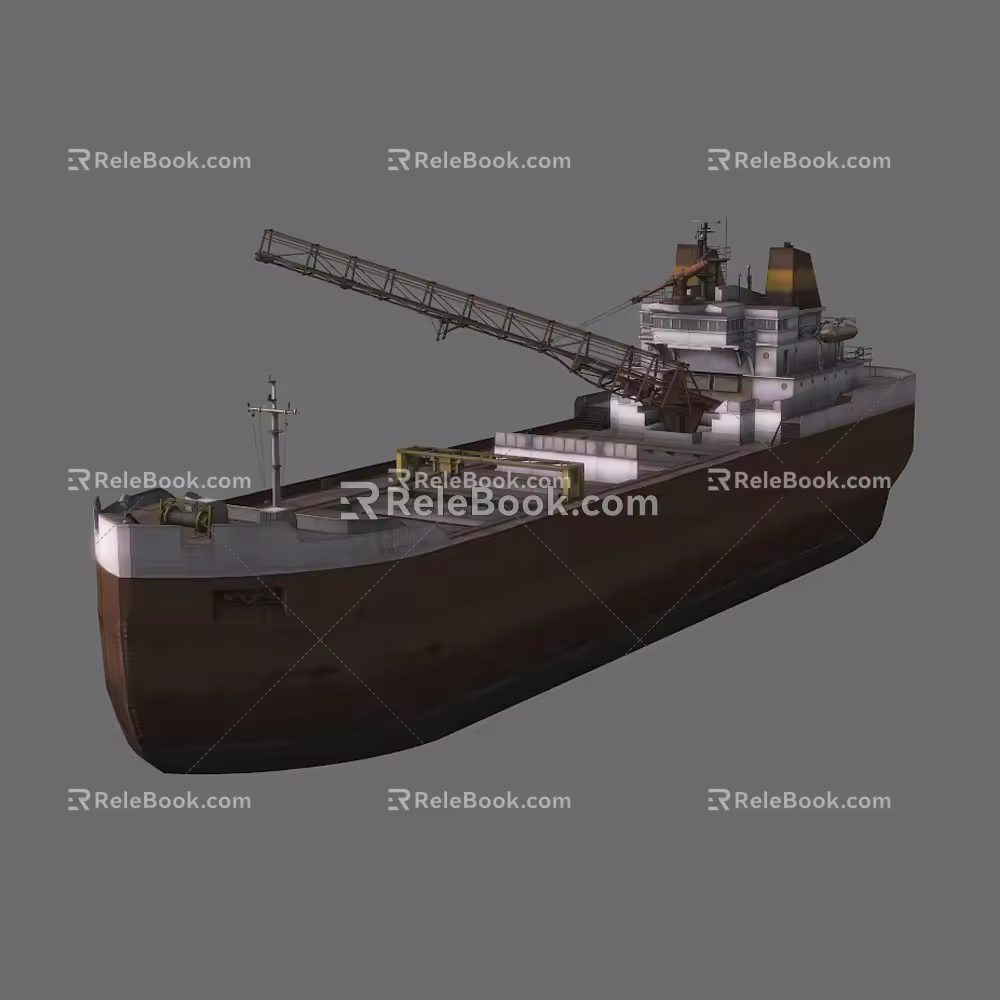 modern cargo ship 3d model