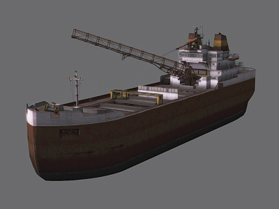 modern cargo ship model