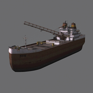 modern cargo ship 3d model