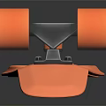 Durable Orange Skateboard Sports Equipment With Smooth Orange Wheels And Black Trucks