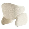 Modern Soft Brown Velvet Curved Upholstered Leisure Chair For Cozy Living Room Home Decor