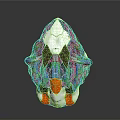 Futuristic Astronaut Helmet Design For Space Exploration With White Pink Orange Accents And Transparent Parts