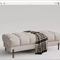 Modern Bed End Bench Bed End Bench 3d model