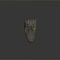 Crocodile Skull With Open Mouth Sharp Teeth And Brown Yellow Texture On Dark Background