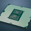 Green Microchip With Dense Pin Grid Array And Integrated Circuit Design