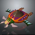 Futuristic Colorful Spacecraft Design With Cosmic Exploration Elements And Vibrant Aerodynamic Structure