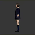 Female School Uniform Character Design For Game And Movie Projects