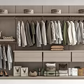 Stylish Modern Wardrobe Design With Hanging Clothes Drawers And Top Storage Shelves
