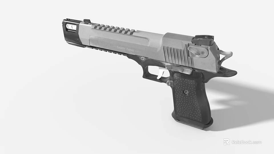Game and Movie Characters Tactical Gun With Modern Barrel And Grip Design 3d model 