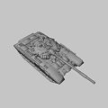 Dark Green Military Tank With Long Barrel Tracks And Armored Turret Design