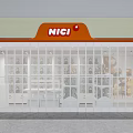 MWCI Shopping Mall Plush Toys Store with Orange White Design Display Shelves and Large Bears