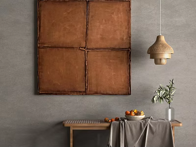 Quiet Decorative Painting Hanging Painting Furnishings Combination 3d model
