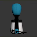 Practical Blue Electric Spray Gun With White Container And Black Cable For Household Use