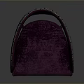 Modern Purple Accent Chair With Curved Backrest Upholstered Fabric And Metal Legs