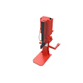 Red Vertical Industrial Equipment With Stable Base Operating Arm And Mechanical Structure
