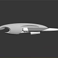Modern White And Gray Designed Writing Tools With Smooth Curves 3d model