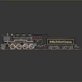 Vintage Black Steam Train Model On Railway Track With Red Accents And Wheels