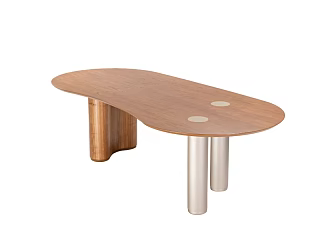 Nordic Clouds Long Dining Table Restaurant Long Table Negotiation Long Table 3d model