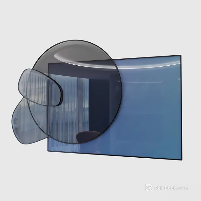 Modern Wall Decor With Geometric Transparent Shapes 3d model 