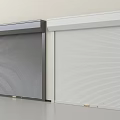 Two Gray And White Roller Shutters Design For Indoor Installation
