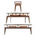 Table Ulivi Console American Walnut Structure 3d model