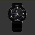 Black CASIO Sport Watch With Rubber Strap Luminous Dial And Outdoor Design