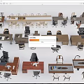 Modern Office Desks With Wooden Tops And Matching Chairs For Workspace