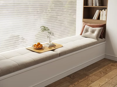 Bedroom Bay Window Cushion 3d model