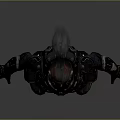 Woman In Futuristic Armored Tech Suit With Detailed Armor And Digital 3D Render