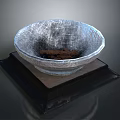 Modern Architectural Structure With Metallic Bowl And Black Base Design Elements 3d model