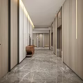 Modern Corridor Hotel Elevator 3d model