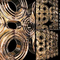 Modern Luxury Metal Partitions With Circular Hole Design For Modular Installation