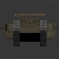 Armored Military Vehicle With Heavy Duty Tracks And Reinforced Steel Body Structure